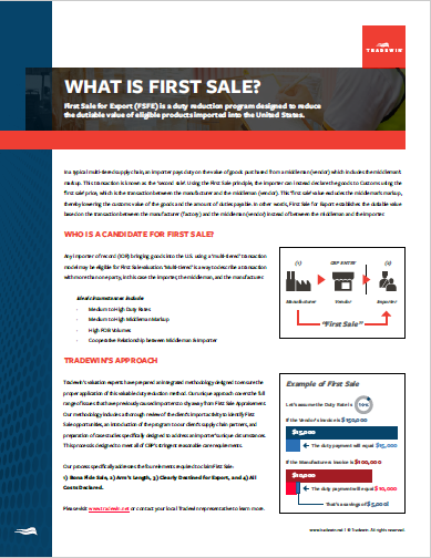First Sale Screen Shot